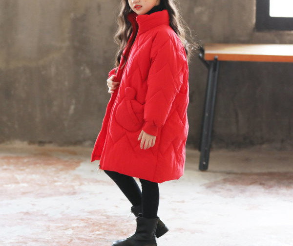 Dječja zimska jakna za djevojčice srednje dužine