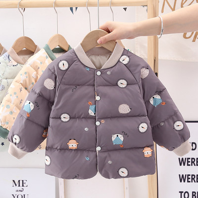 Šarena dječja proljetna jakna s gumbima i okruglim izrezom