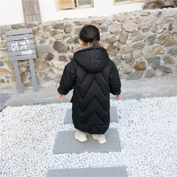 Duga zimska jakna s gumbima za djevojčice