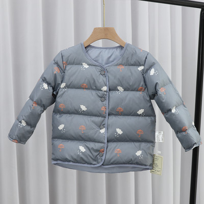 Mustri ja nööpidega laste jope tüdrukutele