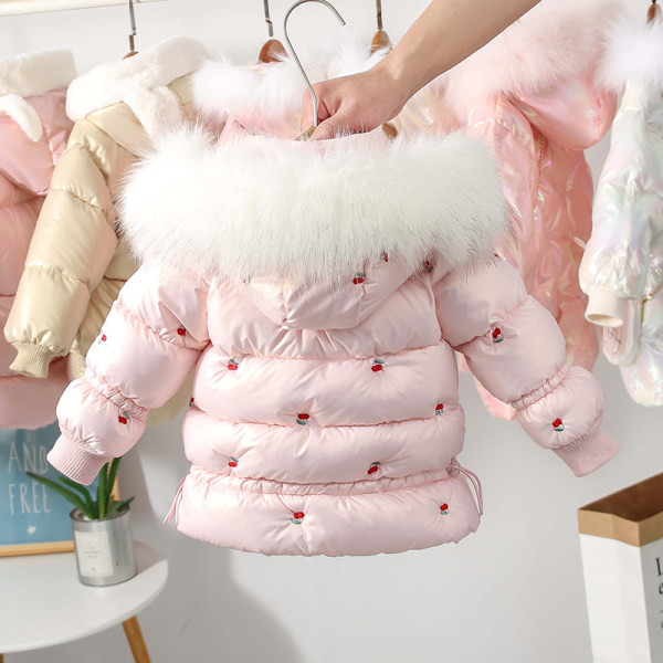 Dječja ležerna jakna s kapuljačom i puhom za djevojčice