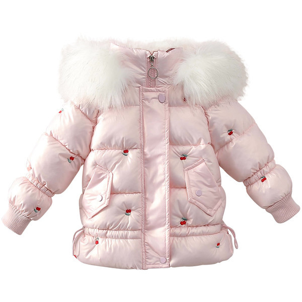 Dječja ležerna jakna s kapuljačom i puhom za djevojčice