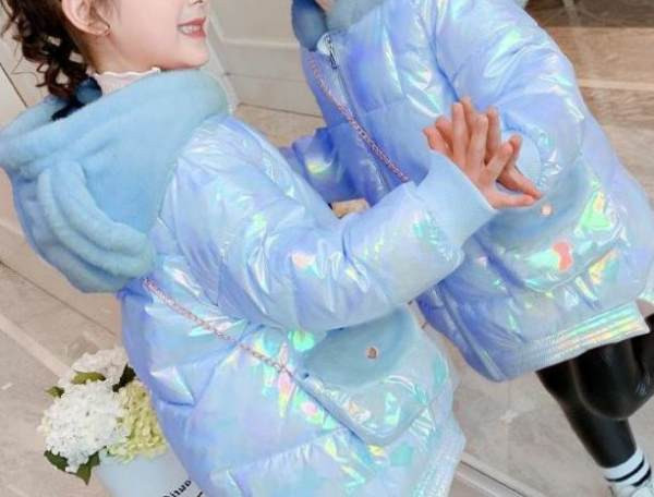 Moderna dječja zimska jakna s kapuljačom za djevojčice