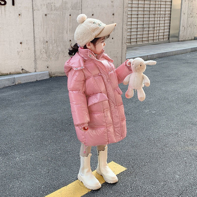 Dječja dnevna duga zimska jakna u tri boje za djevojčice