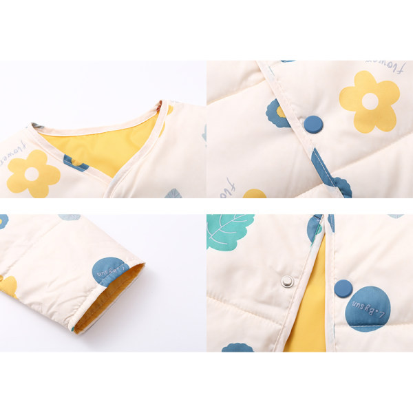 Moderna dječja jakna sa šarenim aplikacijama i gumbima