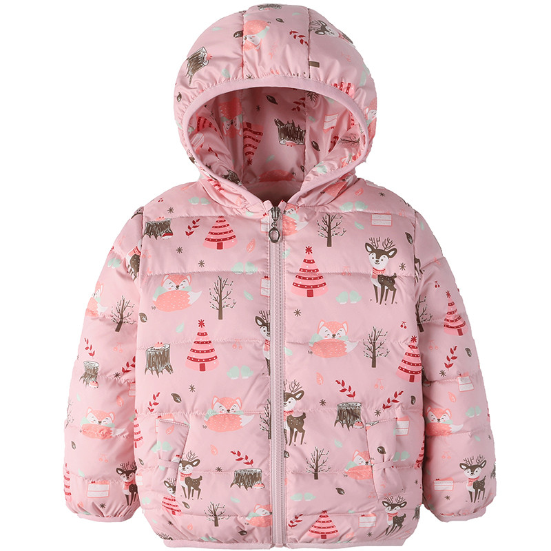 Dječja jakna s kapuljačom i džepovima u više boja za djevojčice