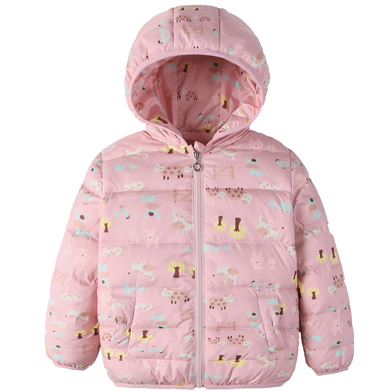 Dječja jakna s kapuljačom i džepovima u više boja za djevojčice