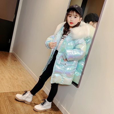 Dječja zimska jakna srednje dužine s donjim ovratnikom