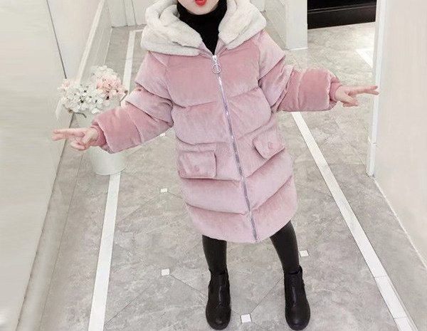 Zimska ležerna podstavljena jakna pogodna za djevojčice