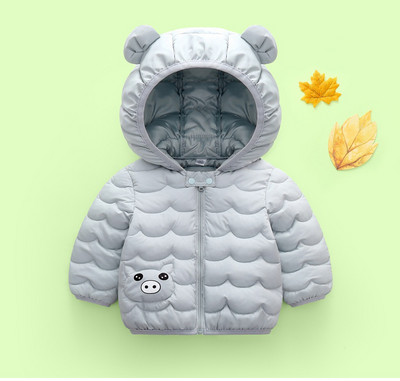 Jednobojna dječja jakna za djevojčice i dječake sa 3D elementom