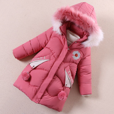 Dnevna dječja jakna s kapuljačom i vezom za djevojčice