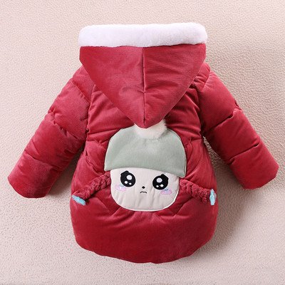 Naujo modelio vaikiška žieminė striukė su 3D elementu ir pūkai mergaitėms