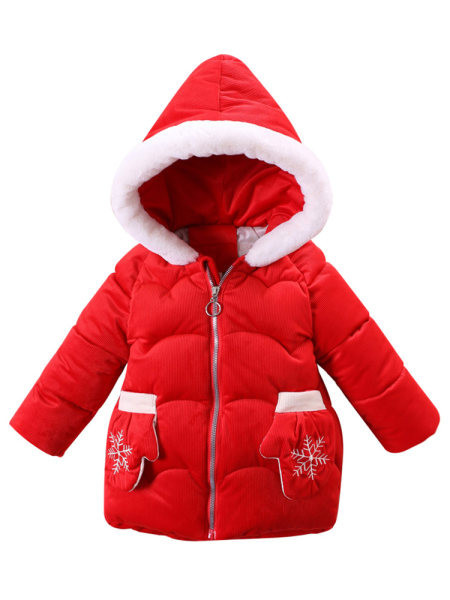 Naujo modelio vaikiška žieminė striukė su 3D elementu ir pūkai mergaitėms