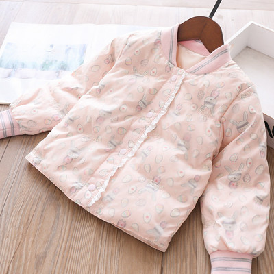 Proljetna jakna za djevojčice s aplikacijama u boji i gumbima