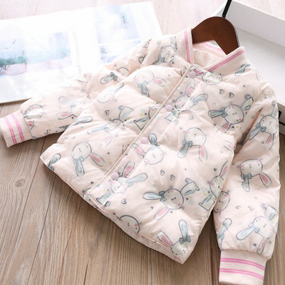 Proljetna jakna za djevojčice s aplikacijama u boji i gumbima