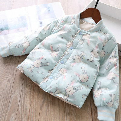 Proljetna jakna za djevojčice s aplikacijama u boji i gumbima