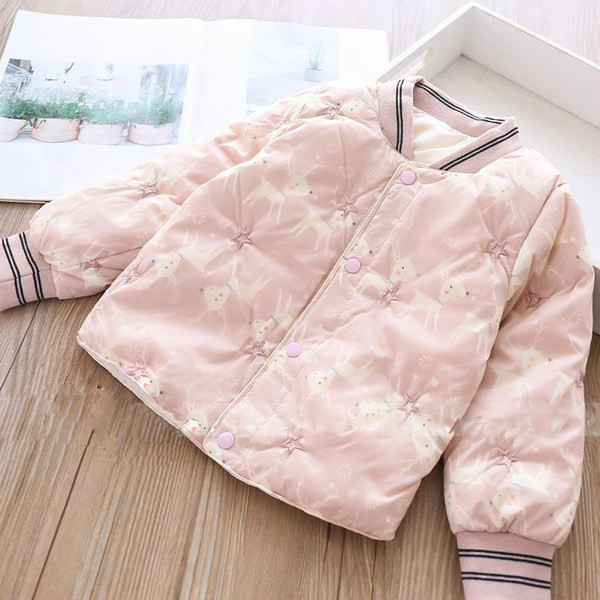 Proljetna jakna za djevojčice s aplikacijama u boji i gumbima