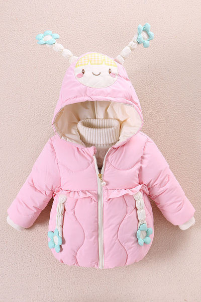 Novi model dječje jakne - sa kapuljačom i 3D elementom za djevojčice