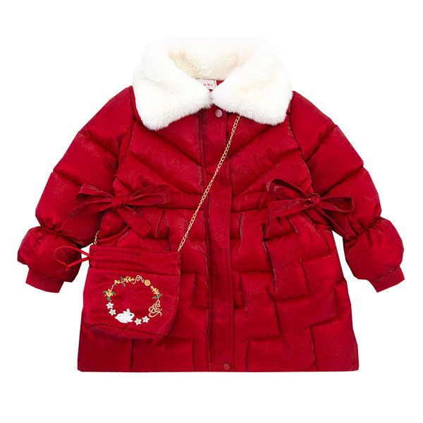 Vaikiška laisvalaikio striukė su apatine apykakle ir elastingu juosmeniu raudonos spalvos