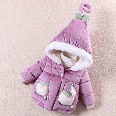 Moderná detská bunda s kapucňou a vreckami pre dievčatá