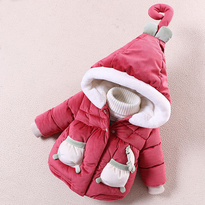 Moderná detská bunda s kapucňou a vreckami pre dievčatá