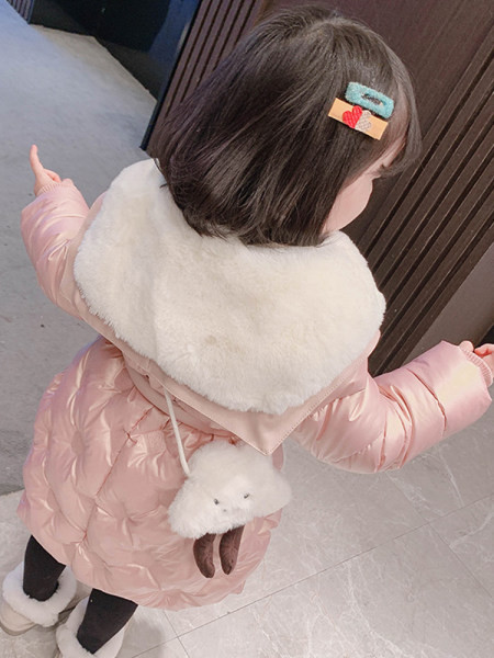 Dječja dnevna zimska jakna s remenom i donje kragnom