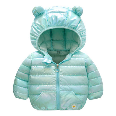 Dječja jakna za djevojčice s 3D elementom i amblemom