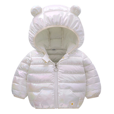 Dječja jakna za djevojčice s 3D elementom i amblemom