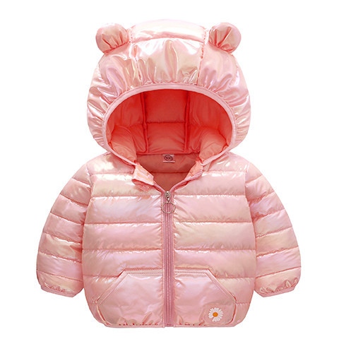 Dječja jakna za djevojčice s 3D elementom i amblemom