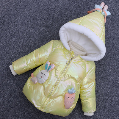 Moderna dječja zimska jakna s kapuljačom i 3D elementom za djevojčice