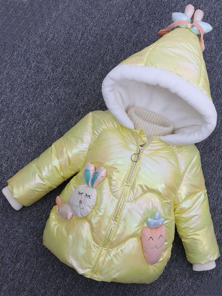 Moderna dječja zimska jakna s kapuljačom i 3D elementom za djevojčice