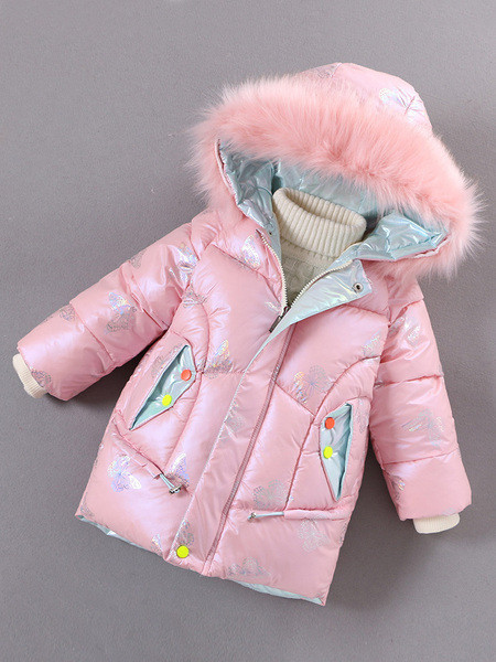 Moodne sulestikuga kapuutsiga laste jope tüdrukutele - sobib talveks