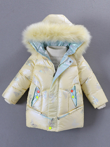 Moodne sulestikuga kapuutsiga laste jope tüdrukutele - sobib talveks