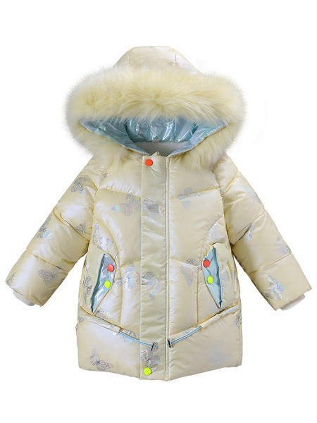 Moodne sulestikuga kapuutsiga laste jope tüdrukutele - sobib talveks