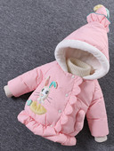 Ležerna dječja jakna za djevojčice sa kapuljačom i 3D elementom u više boja