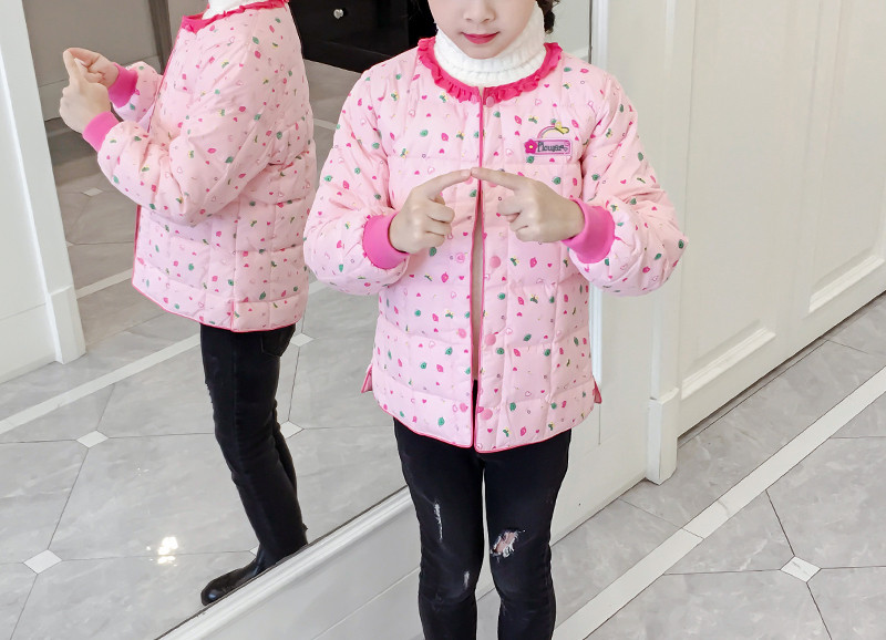 Proljetno-jesenski sako za djevojčice s ovalnim izrezom