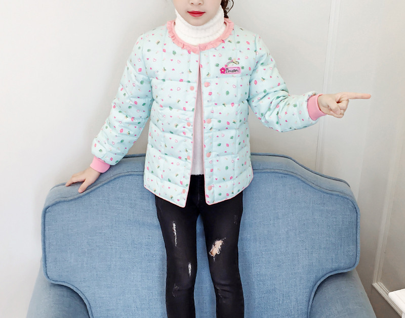 Proljetno-jesenski sako za djevojčice s ovalnim izrezom