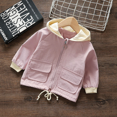 Dnevna dječja jakna s kapuljačom i džepovima - za djevojčice