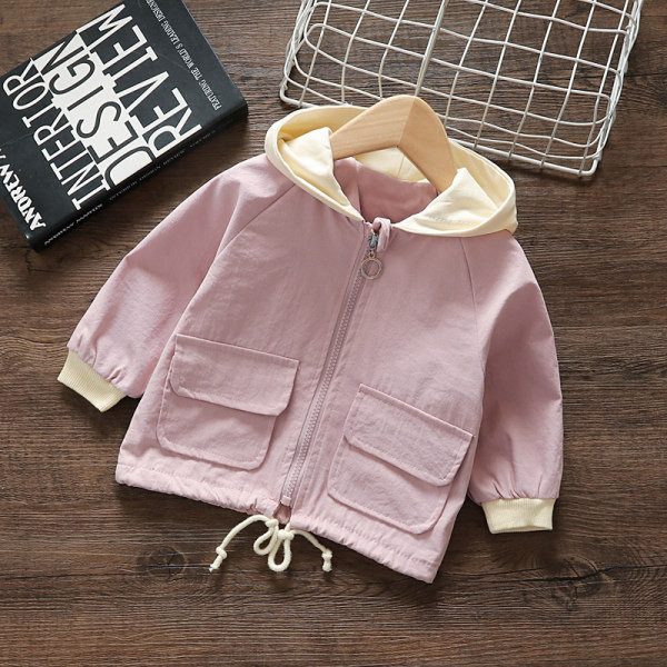 Dnevna dječja jakna s kapuljačom i džepovima - za djevojčice
