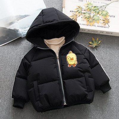 Dječja jakna s aplikacijom i kapuljačom za djevojčice