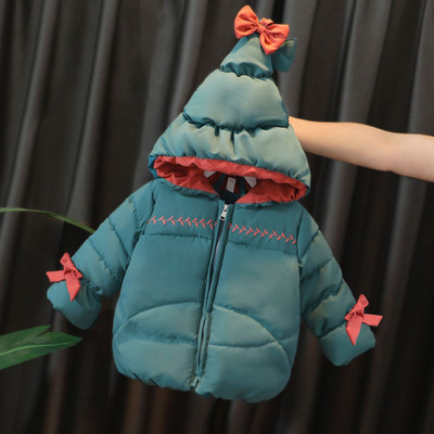 Dječja jakna s kapuljačom i trakom u tri boje