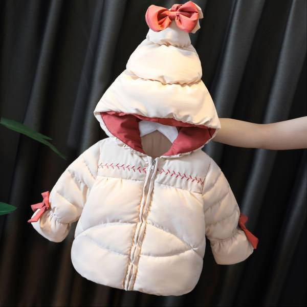 Dječja jakna s kapuljačom i trakom u tri boje