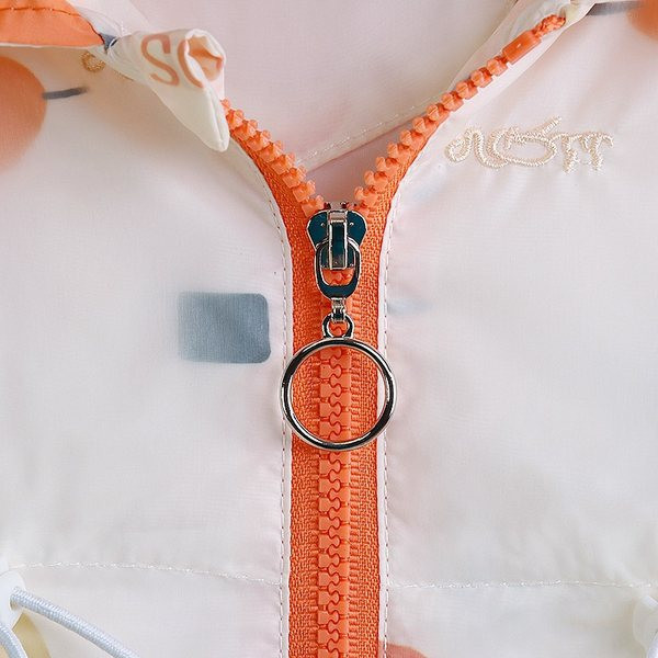 Ležerna dječja jakna s kapuljačom i dugim rukavima za djevojčice