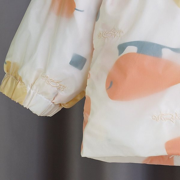 Ležerna dječja jakna s kapuljačom i dugim rukavima za djevojčice