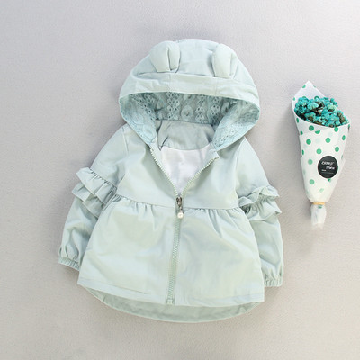 Moderna dječja jakna za djevojčice s kapuljačom i 3D elementom u tri boje