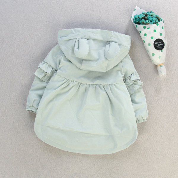 Moderna dječja jakna za djevojčice s kapuljačom i 3D elementom u tri boje