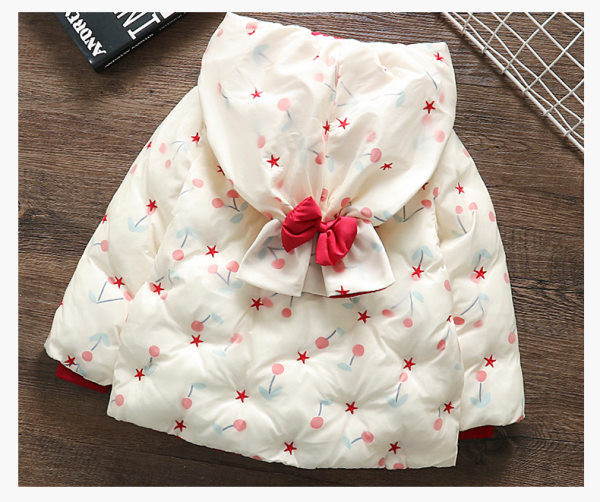 Dječja jakna s trakom i kapuljačom u dvije boje