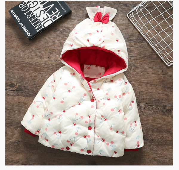 Dječja jakna s trakom i kapuljačom u dvije boje