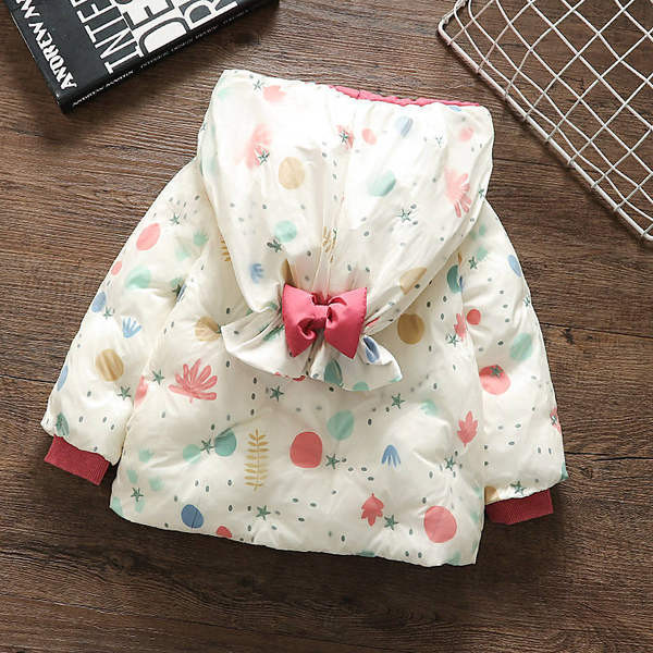 Dječja jakna s trakom i kapuljačom u dvije boje