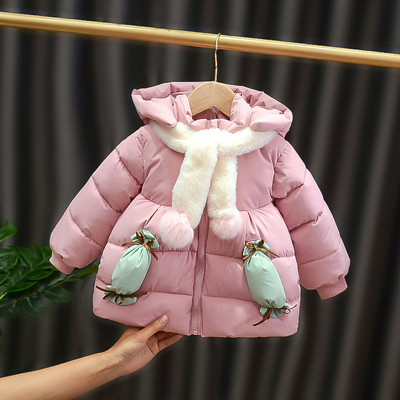 Dnevna dječja jakna sa šalom i kapuljačom u tri boje